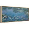 thumbnail image 3 of IDEA4WALL Extra Large Framed Canvas Print Wall Art Tranquil Water Lilies Classic Impressionist Pond Nature Scenery Antique Retro Fine Art Colorful Decorative for Home Decoration - 60"x30", 3 of 5