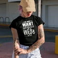 thumbnail image 2 of I Do What I Want Except I'm Gonna Ask My Wife - Humorous Husband Quote, Black T-Shirt, Large, 2 of 5