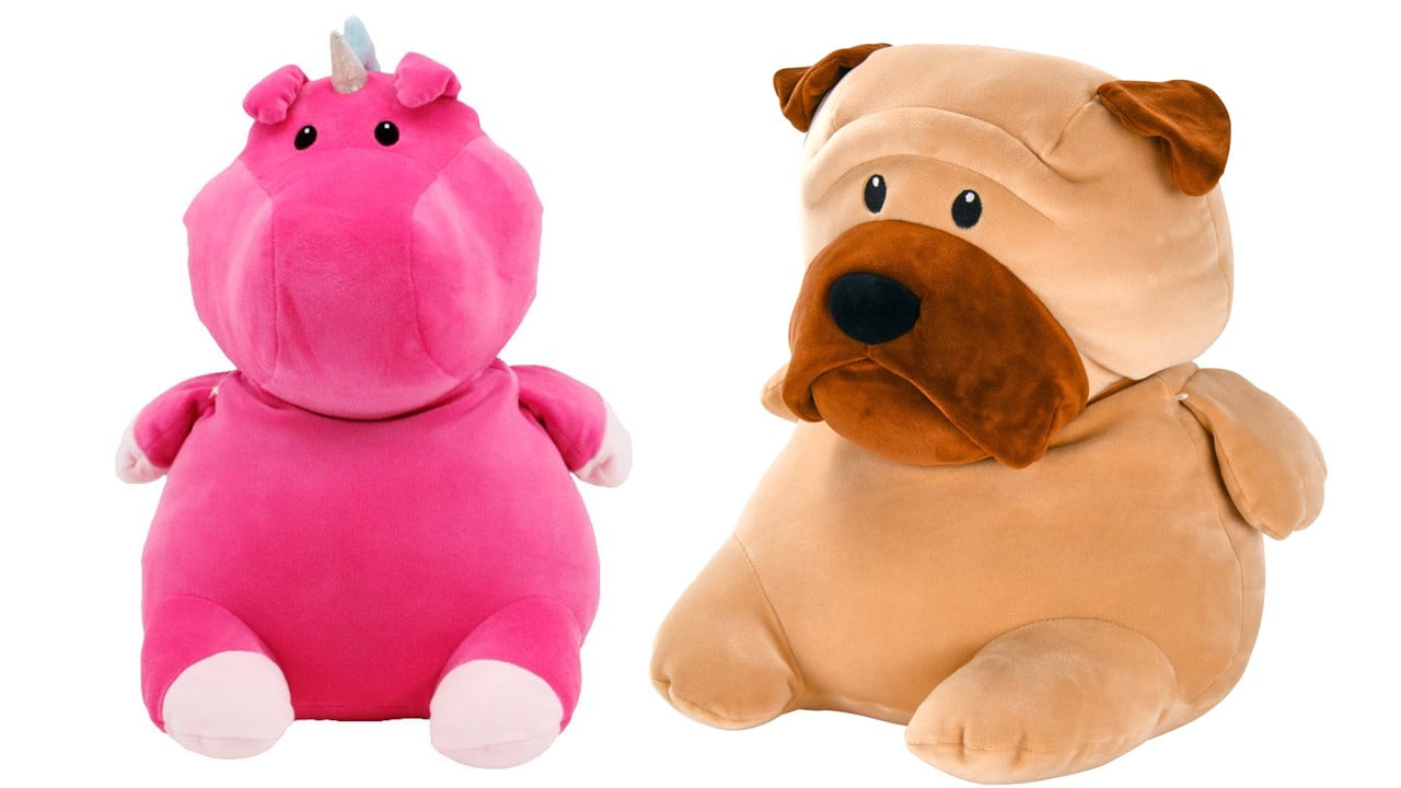 TychoTyke Kids Stuffed Animal Super Soft Plushy Husky Dog Southwest Design Pink 