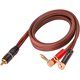 thumbnail image 2 of Plano de plátano al cable de altavoz RCA, alambre de altavoz RCA Male a Banana Plugs (2Banana) 4N OFC HIFI HIFI ALIMENTO DE ALTAJE PARA LOS PATOS DEL SUBWOOFER - 2M, 2 of 2