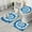 Blue Tie Dye, variant on Blue Tie Dye Mandala Pattern Bathroom Rugs Sets 3 Piece,Toilet Cover Set,Absorbent Non Slip Bathroom Mats Sets with U-Shaped Contour Rug Toilet Rug Set