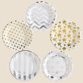 thumbnail image 6 of Gold & Silver Star-Patterned Paper Plates — 7-Inch, Pack of 50 — "Twinkle, Twinkle Little Star" Themed Disposable Plates, Ideal for Weddings, Birthdays, Bridal Showers, Thanksgiving, Easter, Christma, 6 of 6