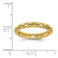 thumbnail image 5 of 925 Sterling Silver Stackable Expressions Gold-plated Carved Ring Size: 10; for Adults and Teens; for Women and Men, 5 of 5