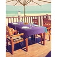 thumbnail image 2 of Fsddascl Teal Purple Ombre Outdoor Tablecloth - 52x70 Inch Rectangle Dining Table Cover, Modern Geometric Striped Abstract Art Waterproof Outdoor Table Cloth with Umbrella Hole & Zipper for Patio, 2 of 7