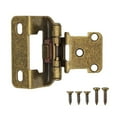 thumbnail image 3 of 2Pieces Antique Steel Cabinet Door Hinges 1/2Inch Overlays Partial Wrap Closing Half Hide Accessory for Kitchen Use, 3 of 7