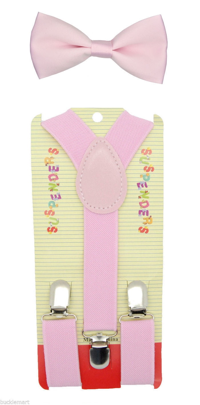 Suspender and Bow Tie Matching Colors Baby Toddler Kids Boys Girls Child USA 