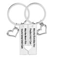 thumbnail image 2 of 2Pcs Love Heart Rectangle Letters Pendant Keychain Key Ring Valentine's Day Gift, 2 of 6