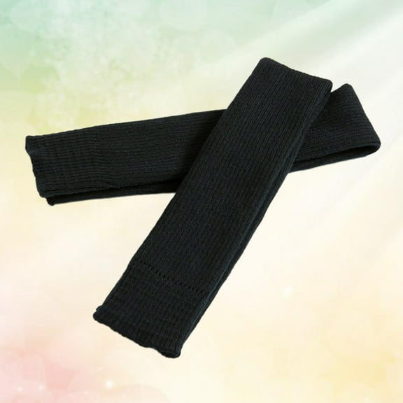 GOOHOCHY 1 Pair Ballet Leg Warmers Black Acrylic Fibers Anti Shrinkage Warmth Women Girls Winter