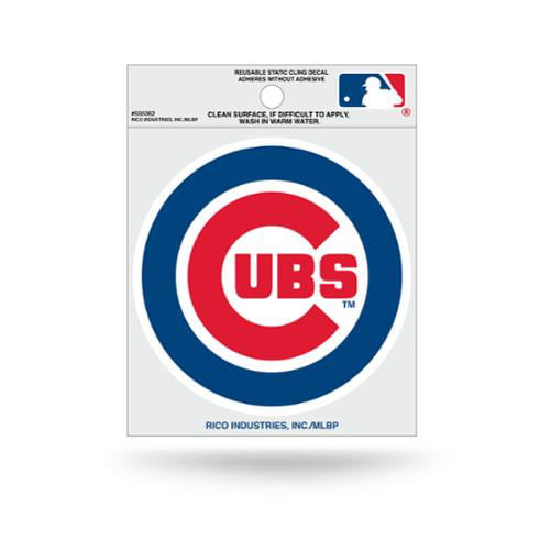 Chicago Cubs Official MLB 3.5 inch Small Static Cling Window Car Decal by Rico Industries