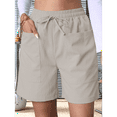 thumbnail image 5 of Omen Casual Shorts Drawstring Comfy Elastic Waist Summer Pull on Short with Pockets, 5 of 7