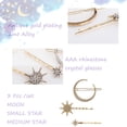 thumbnail image 3 of Juego de pinzas para el cabello de cristal con hexagrama de estrella y luna, accesorios decorativos para el cabello para mujer, 3 of 5