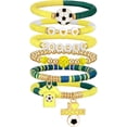 thumbnail image 2 of Yanonmyfd 2026 World Soccer Cup Stretch Beaded Bracelets Soccer Gifts Football Charm Game Day Fan Bracelet Stackable Sports Jewelry for USA Mexico Canada Argentina Brazil Fans Gifts for Women Men, 2 of 13