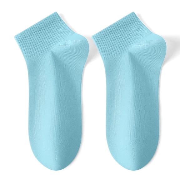 XmhyTop-A 3 Pairs Casual Ankle Socks Soft Everyday Socks, Low Cut Comfy Socks,LighT Blue