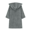thumbnail image 5 of ZyeKqe Girls Fuzzy Fleece Jacket Long Sleeve Button down Sherpa Lined Overcoat Thicken Warm Casual Outwear 3-11 Years, 5 of 6