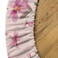 thumbnail image 5 of Ambesonne Floral Fitted Round Tablecloth, Soft Tones Flowers Spring, 36"- 40" Diameter, Pale Rose Pink and Sage Green, 5 of 5