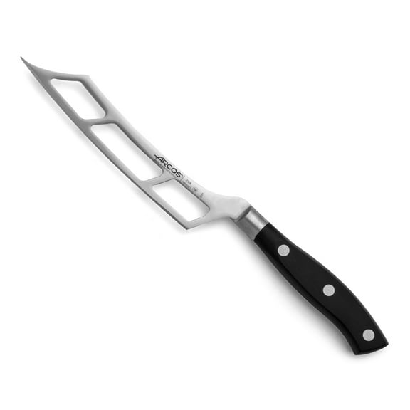ARCOS 6 Inch Cheese Knife, Nitrum Stainless Steel, Black POM Handle, Riviera Series