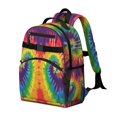 thumbnail image 2 of Colorful Tie Dye Pattern Backpack for School,Cute School Bag,Schoolbag with Adjustable Shoulder Straps & Padded Back,15.25"x11.5"x5.25", 2 of 5