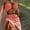 Orange, variant on 3 Piece Swimsuits for Women Women's Fashion Slim Fit Solid Color Sexy Bikini Split Swimwear Bathing Suit