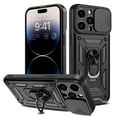 thumbnail image 2 of Elegant Choise for iPhone 14 Pro Max Case with Ring Stand Slide Camera Lens Protective Phone Cover, Black, 2 of 14