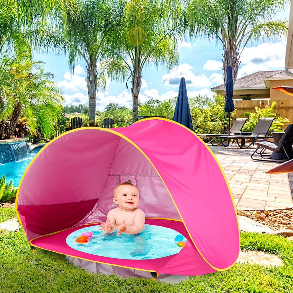 Infant Bed Pink/Blue Outdoor Anti-Mosquito Beach Kid Tent Camping With Door 