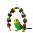 thumbnail image 1 of Parrot Chew Block Bell Teeth Cleaning Bird Chewing Block Parrot Hanging Toy, 1 of 8