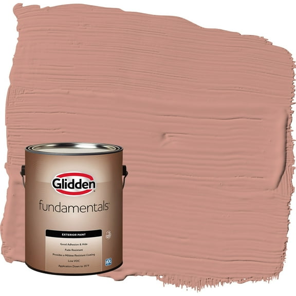 Glidden Fundamentals Long Weekend / Orange Satin Exterior Paint, 1 Gallon