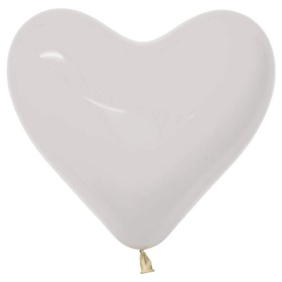 11 inch Sempertex Hearts - Crystal Clear Latex Balloons (50 Pack) - Party Supplies Decorations
