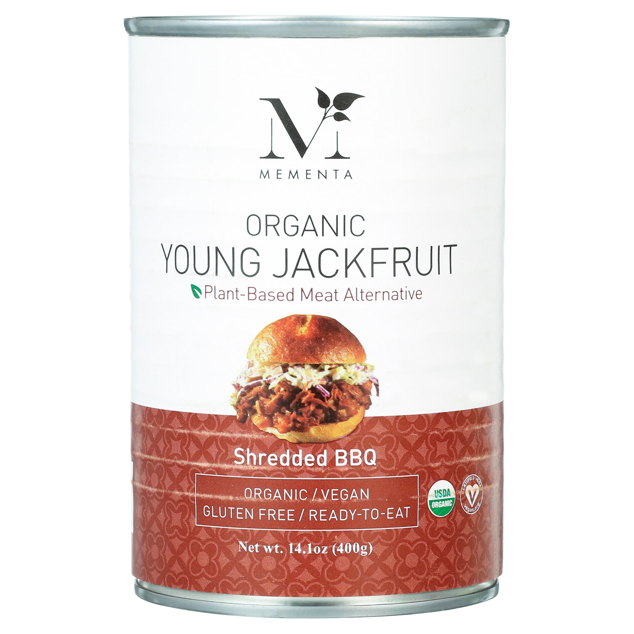 Mementa Inc (6 Pack) Organic BBQ Jackfruit, 14 oz Can