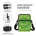 thumbnail image 7 of FUIALDOLG Green Cactus Pattern Cross Body Bags, 2 Layer Crossbody Wallet for Daily Commute, Stretch Polyester with Compartments Cellphone Handbag, 7 of 7