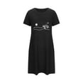 thumbnail image 5 of IROINNID Women'S Pajama Dress Soft One Piece Short Sleeve Round Neck, Home and Lightweight Printed Pajama for Women, 5 of 7
