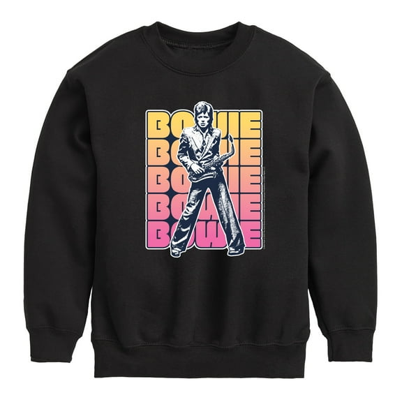 David Bowie - Bowie Stacked - Toddler & Youth Crewneck Fleece Sweatshirt
