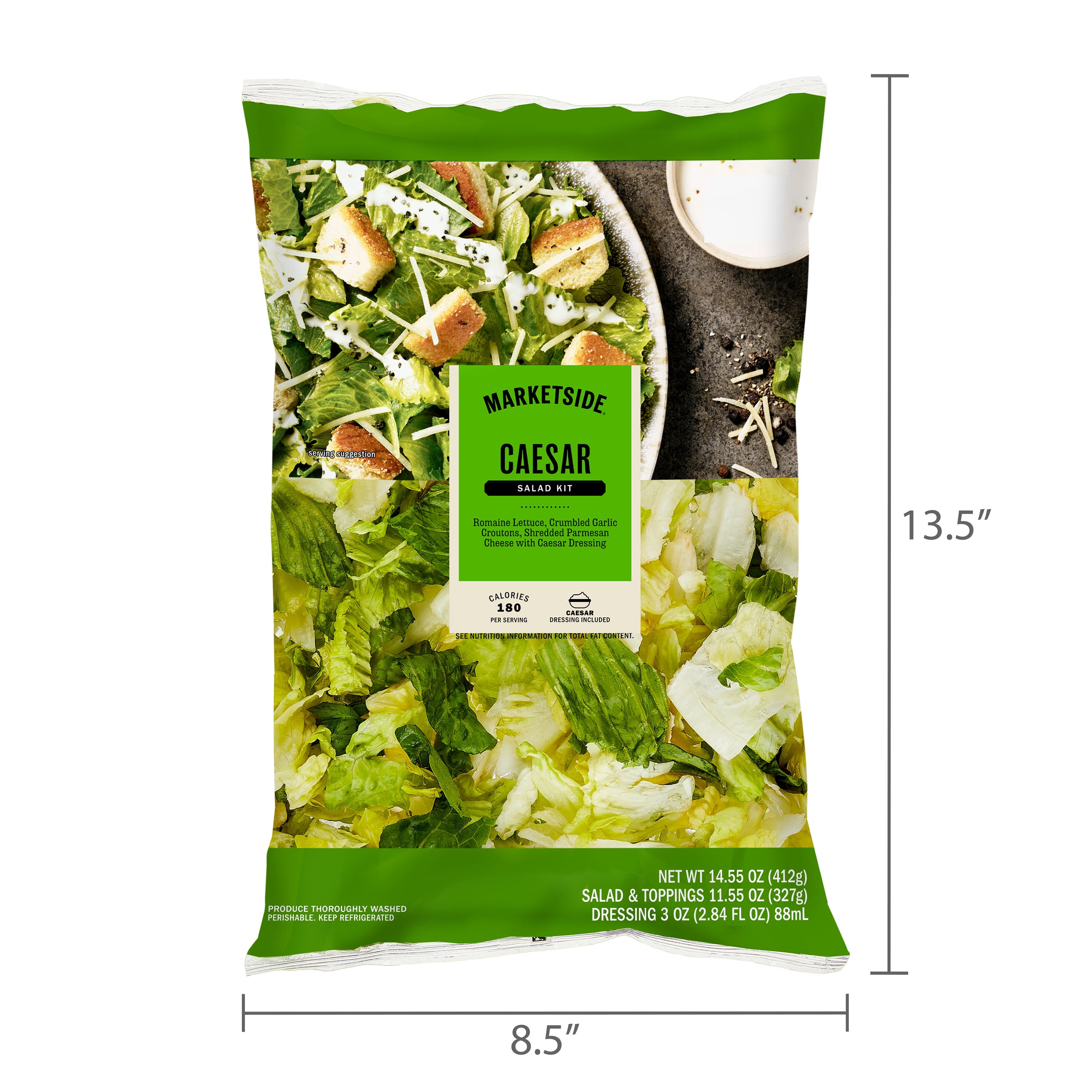 Marketside Caesar Salad Kit, 14.55 oz Bag (Fresh)