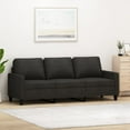 thumbnail image 1 of vidaXL 3-Seater Sofa Black 180 cm Fabric, 1 of 5