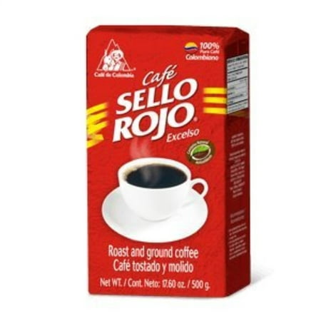 Colombian Coffee Sello Rojo 1 Coffee Brand in Colombia Sello Rojo Ground Coffee Brick Medium Roast 17.6 Oz