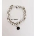thumbnail image 2 of Sterling Silver 925 Bracelet For Women, Men & Girl, Black Onyx Gemstone Handcrafted Bracelet Jewelry, 2 of 4