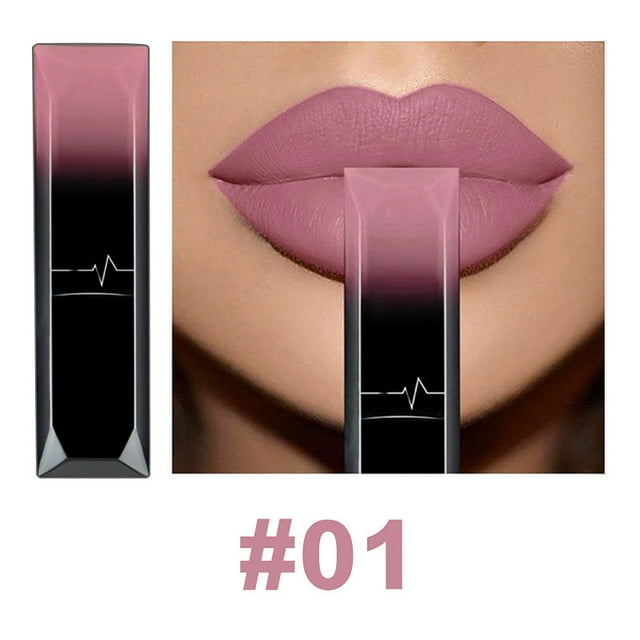 Fiudx Lápiz Labial Mate, Color Líquido En Acabado Aterciopelado, Copa Antiadherente En Larga Duración, Tono Nude Suave Al Tacto, Uso Diario para Fiestas y Bodas, Ideal para Estudiantes, Fórmula Libre