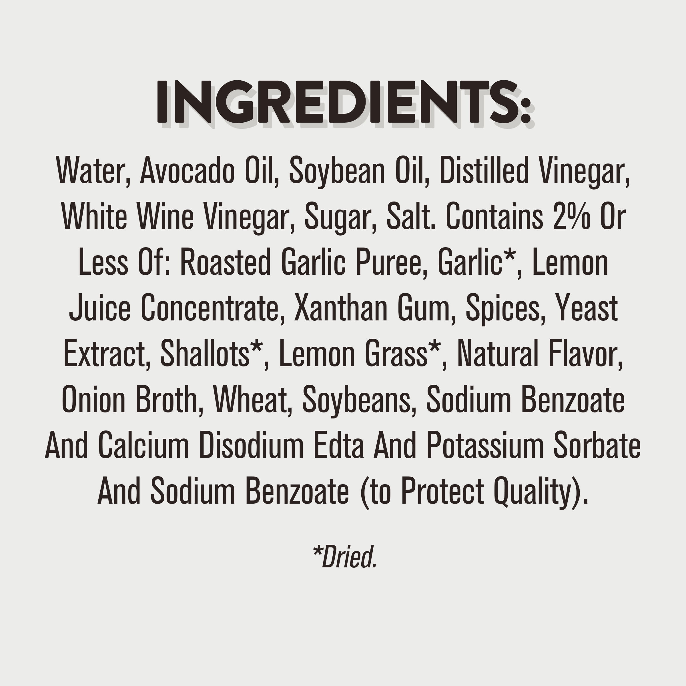 Wishbone Avocado Oil Roasted Garlic Citrus Dressing, 15 FL OZ