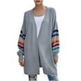 thumbnail image 2 of Babysbule Winter Jackets for Women Women's Fashion V-Neck Printing Long Sleeve Cardigan Casual Outwear, 2 of 4