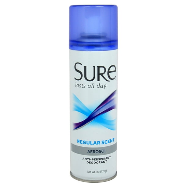 Aérosol Parfum Régulier Anti-Transpirant & Déodorant de Sure - 6 oz de Déodorant Spray