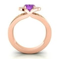 thumbnail image 4 of 2.35 Carat Oval Cut Amethyst & Citrine Gemstone Stunning Engagement Ring for Women Solid 18K Rose Gold Size 5 by Diamond-Capitals, 4 of 8