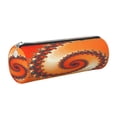 thumbnail image 1 of Disketp Orange Rotating Estuche Organizador de Lápices de Cuero, Estuche de Oficina con Cremallera para Bolígrafo y Lápiz, 1 of 6