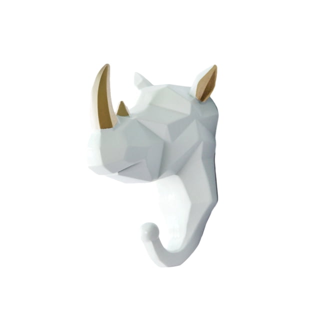 Wweixi Animal Shape Hanger Solid Color Cute Cartoon Decorative Punch-free Self-adhesive Key Coat Jacket Door Back Hook Rack White Gold Type 4