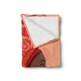 thumbnail image 2 of African Soft Flannel Fleece Throw Blanket, Exotic Young Native Girl with Traditional Turban Folk Art, Cozy Plush for Indoor and Outdoor Use, 70" x 90", Chocolate Salmon, by Ambesonne, 2 of 5