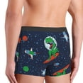 thumbnail image 5 of Fotbe Dinosaur Astronaut Space Surfing Men’s Total Support Pouch Boxer Briefs, X-Temp Cooling, Moisture-Wicking Underwear, Regular, Long-leg and Trunk-Medium, 5 of 9
