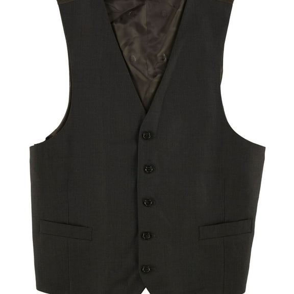 Ralph Lauren Mens Simple Five Button Vest, Brown, 42 Long