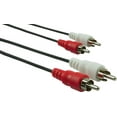 GE 6 ft. Stereo RCA Audio Cable, Red White Plugs, Black, 33571