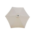 thumbnail image 3 of Aukfa 10ft Patio Solar LED Lighted Outdoor Umbrellas with Cross Base for Market Beach Pool - Tan, 3 of 8