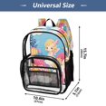 thumbnail image 4 of Ttyddzy Clear Backpack Heavy Duty PVC Transparent Backpack for College Workplace, Coral Reef Fairy Art, 4 of 8
