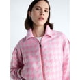 thumbnail image 5 of Free Assembly Women's and Women's Plus Houndstooth Peplum Jacket, Sizes XS-4X, 5 of 6