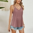 thumbnail image 6 of Xunlbb Womens Tops Women's Tops Women's Casual Solid Color Short-Sleeved V-Neck Top, S-2XL, 6 of 8